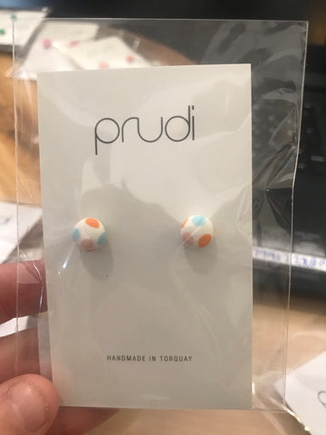 White rainbow kids earrings 1 pack