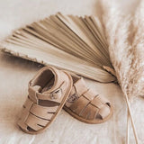 Zoe Sandal- Sand Wax Leather (enclosed toe)