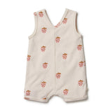 Sweet Strawberry Organic Terry Towelling Playsuit SS21