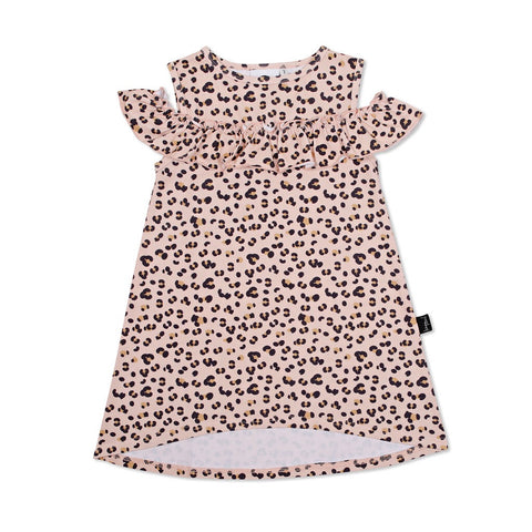 Cheetah Cold Shoulder Dress