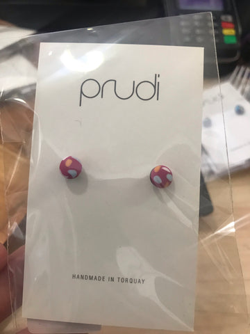 Purple rainbow kids earrings 1 pack