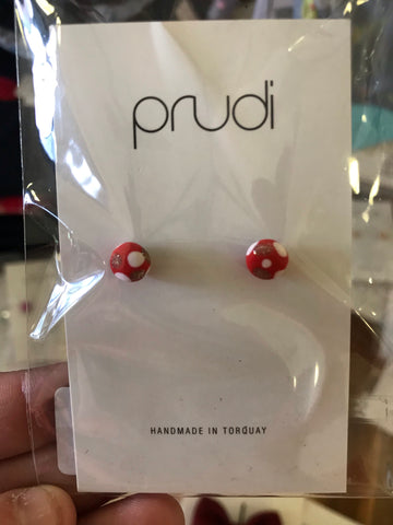 Red Christmas kids earrings 1 pack