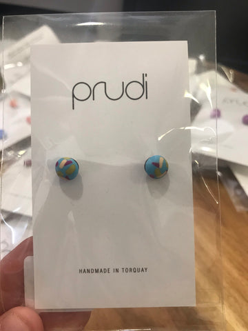 Blue rainbow kids earrings 1 pack