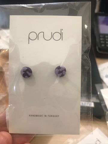 Light purple & dark purple kids earrings 1 pack