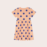 Dotty Short Sleeve Dress- peach SS21