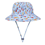 Boys Beach Hat Bucket UPF50+ Boat Print SS21