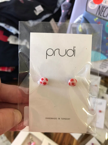 Pink & red kids earrings 1 pack