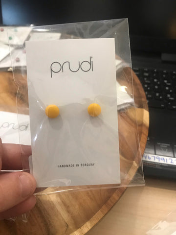 Yellow kids earrings 1 pack